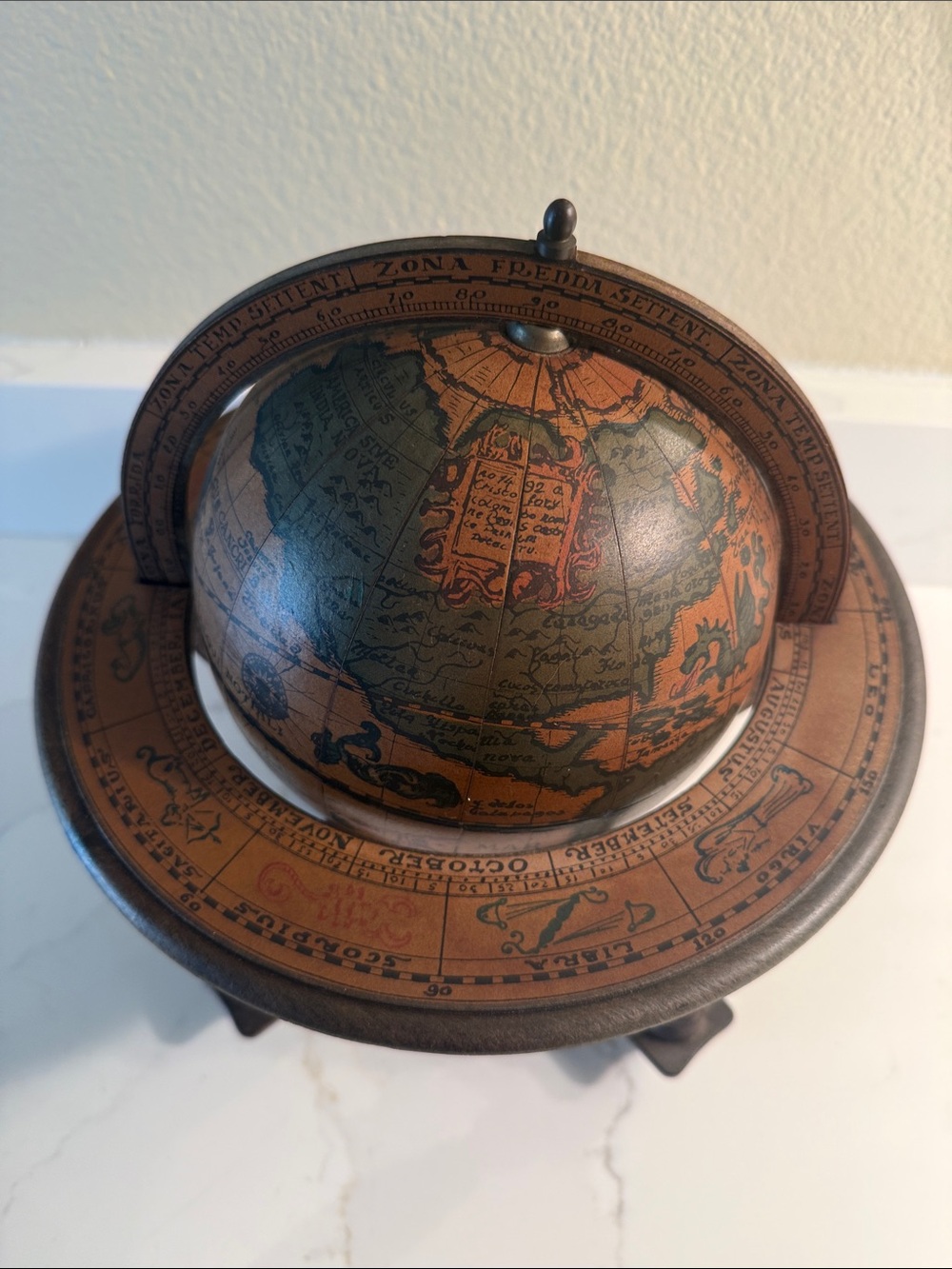 Vintage Italian Old World Zodiac Globe - Picture 2 of 10